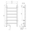 Полотенцесушитель электрический Domoterm Аврора DMT 109-6 40x80 EK ТЭН слева, хром