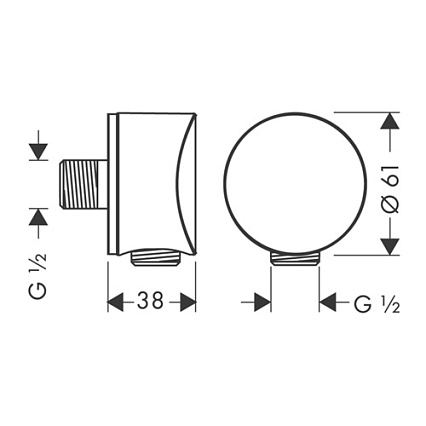 Шланговое подключение Hansgrohe Fixfit 27453000