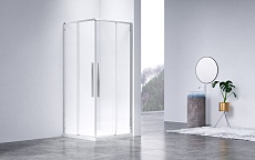 Душевой уголок Vincea Slim-N VSS-4SN9010CLBN 100x90 брашированный никель, прозрачное