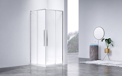 Душевой уголок Vincea Slim-N VSS-4SN9010CLBN 100x90 брашированный никель, прозрачное