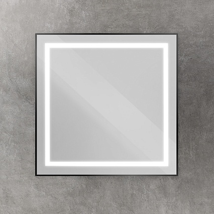 Зеркало BelBagno SPC-KRAFT-800-800-SENS-NERO 80x80 см сенсорный выключатель, черный
