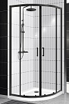 Душевой уголок BelBagno UNO-195-R-2-90-C-NERO 90x90 прозрачный, черный