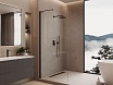 Душевая перегородка Vincea Волк-Ин (Walk-In) VLSW-1H110CLB 110x200 черный, прозрачное
