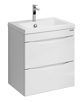 Тумба с раковиной Grossman Виста 50 см белый глянец