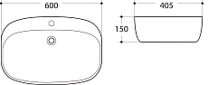 Раковина Art&Max AM-78375 60 см белый