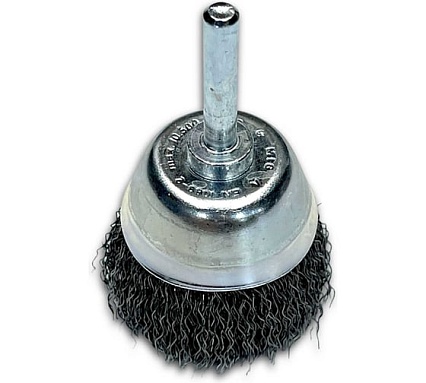 Щетка чашка гофрированная Lessmann Д50x0,30мм., хвост-к 6мм 435162