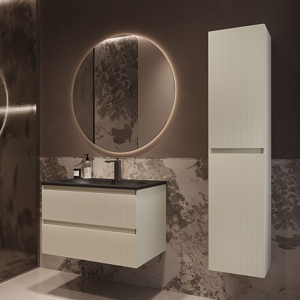 Мебель для ванной Vincea Велле (Welle) 80 см бежевый матовый софт-тач