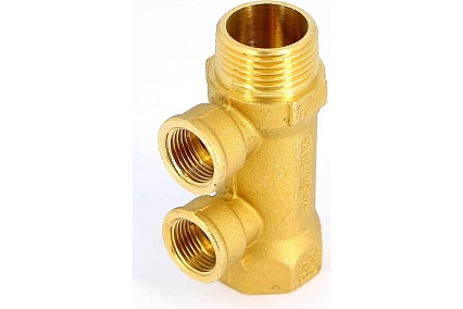 Коллектор Tiemme 3 отвода, 1"х1/2"В (латунь) 1910023 / 1943G060403