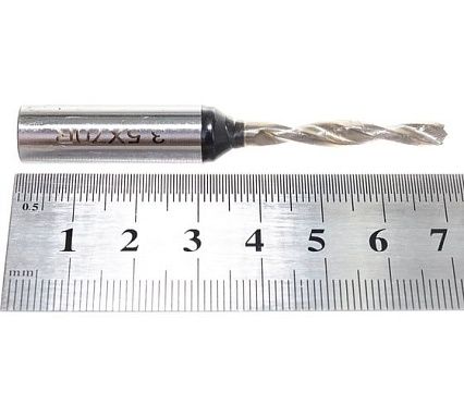 Сверло присадочное монолитное глухое (3.5x35x70 мм; S=10x35 мм; RH) ROTIS 414.03.570R