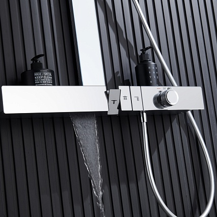 Душевая стойка Black&White Gravity GH-9005C термостат, хром