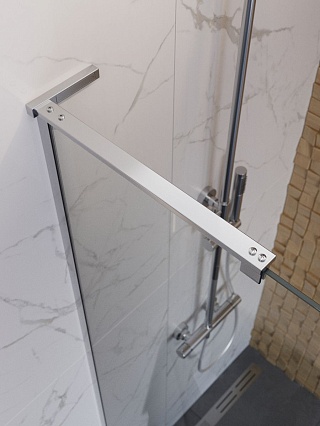 Душевая перегородка Belbagno UNO-L-1-TB-90-C-Cr 90x200 прозрачная, хром