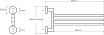 Полотенцедержатель Bemeta Omega 104204112 45 см тройной