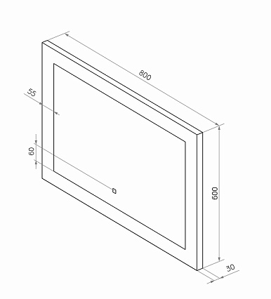 Зеркало Континент Relax LED 80x60 см с подсветкой ЗЛП32