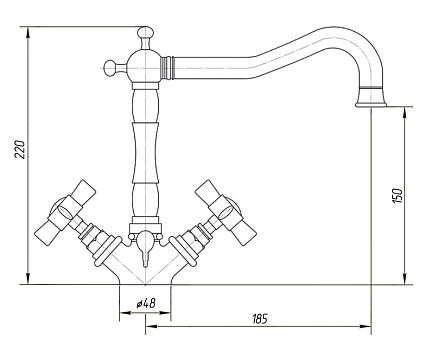 Смеситель для раковины Migliore Princeton ML.PRN-834.DO золото