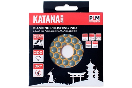 Алмазный гибкий шлифовальный круг АГШКИ Katana 100 мм, P200 Profi Level Master 00-00001833