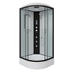 Душевая кабина Niagara NG 6703-14F 80x80 стекло прозрачное, черный профиль, пульт управления, гидромассаж