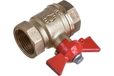 Латунный шаровой кран для воды Valfex OPTIMA 3/4&quot; ВР/ВР ручка-бабочка 11Б27фт1М VF.217.L0B1.034.Bir