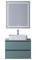 Мебель для ванной BelBagno Kraft 70 см со столешницей, эмаль, Голубой матовый