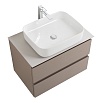 Мебель для ванной BelBagno Kraft 70 см со столешницей, эмаль, Бежевый матовый
