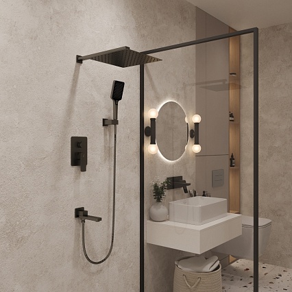 Душевой набор Oliveeka D-Line OL-939003-BGM оружейный металл