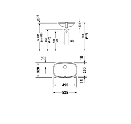 Раковина Duravit D-Code 49x29 см 0338490000с переливом