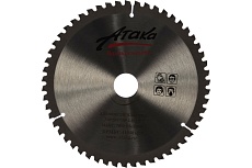 Диск пильный по алюминию и пластику (210х30 мм; 54T; ч/рез отриц.) АТАКА 8077810
