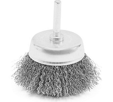 Щетка-крацовка чашка со шпилькой 65 мм, стальная витая проволока Pobedit 2123165
