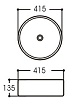 Раковина Aquatek Европа AQ5558-00 41.5 см