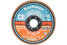 Круг лепестковый торцевой, угловой, керамика 125х22.2 мм, P-60 ABRAFORM AF-FLAP-CN-125-P60-CRM