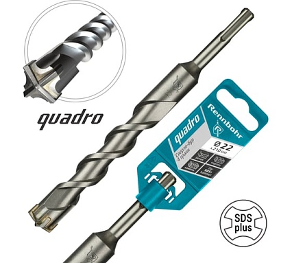 Бур Quadro (22x210 мм; SDS-plus) RENNBOHR 512221