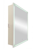 Зеркальный шкаф Art&Max Techno 55x80 AM-Tec-550-800-1D-R-DS-F с подсветкой, белый матовый