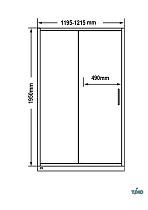 Душевая дверь Timo TD-120/03GR-6 120x195 графит, черный