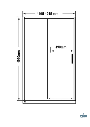 Душевая дверь Timo TD-120/03GR-6 120x195 графит, черный
