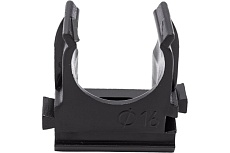 Крепеж-клипса для труб Строитель черная, д16, 100 шт. PR13.0394