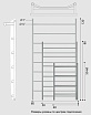 Полотенцесушитель водяной Двин FTE 1"-1/2" 56x60 выход слева, хром