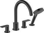 Смеситель на борт ванны Hansgrohe Vernis Shape 71459670 черный матовый