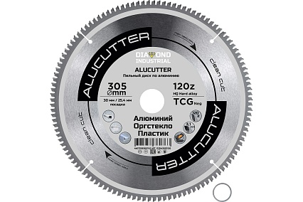 Диск пильный по алюминию, пластику AluCutter 305x30/25.4 мм, Z=120 tcg Diamond Industrial DIDA305Z120