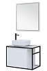 Мебель для ванной Aquanet Nova Lite Loft 75 см со столешницей, чаша слева, белый