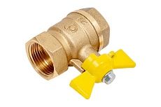 Шаровой кран для газа Valfex 3/4" ВР/ВР ручка-бабочка, латунный 11Б27фтМ VF.277.LB3.034.Bir