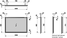 Зеркало Laufen Frame 100 см