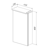 Зеркальный шкаф Lemark Zenon 45x80 LM45ZS-Z с подсветкой, белый глянец