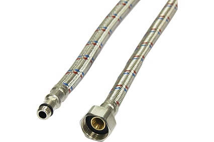 Подводка для смесителей СТМ сталь, 1/2xM10x120 см., короткий штуцер CWFSS120