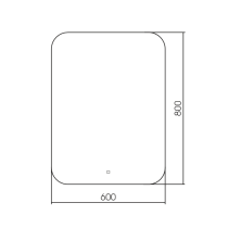 Зеркало Art&Max Modica 60x80 с подсветкой, AM-Mod-600-800-DS-F