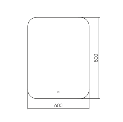 Зеркало Art&Max Modica 60x80 с подсветкой, AM-Mod-600-800-DS-F