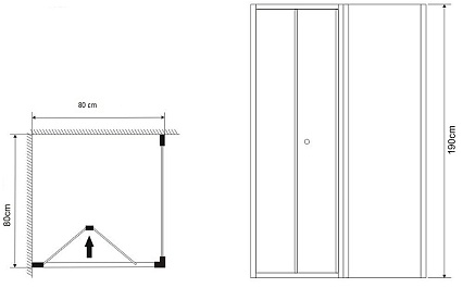 Душевой уголок Grossman Alba2 GR-8080Al2 80x80 прозрачный, хром