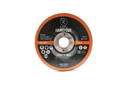 Зачистной круг ROXTOP HARD CUT 125x6.4x22 мм, Т27, нерж. сталь, металл, 25 шт RoxelPro 108249