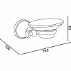 Мыльница подвесная TW Harmony TWHA106bi/cr хром, белый