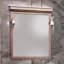 Зеркало Opadiris Борджи 85 см светлый орех, с козырьком