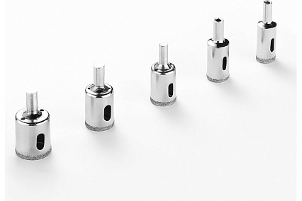 Набор алмазных коронок DHS01 по стеклу и керамике (6-50 мм; 15pcs) Deko 065-0541