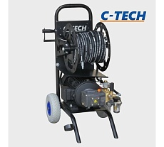 Аппарат для прочистки канализации C-TECH CM1520 комплект с барабаном, шланг 30м (1200 л/ч, 150 бар, 5.5 кВт) CM1520ET1E4BP2A1D1FMTP3